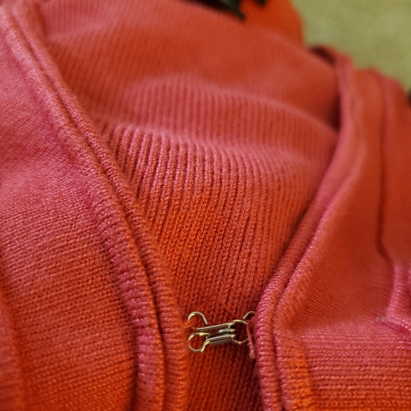 20- Petite Sophisticate Red/Orange cardigan Size XS - Picture 7 of 8